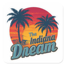 The Indiana Dream Retro Sunset Palm Trees