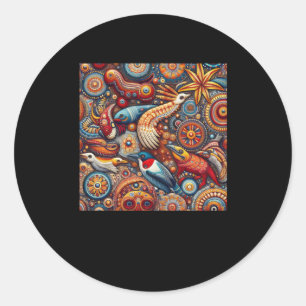 The Indigenous Of Australia Aboriginal Culture Art Classic Round Sticker