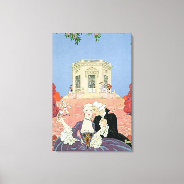 The Indolents,  illustration for 'Fetes Galantes' Canvas Print (Front)