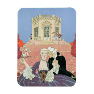 The Indolents, illustration for 'Fetes Galantes' Magnet