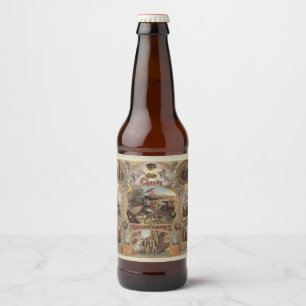 The Inebriate's Express Vintage Americana Beer Bottle Label