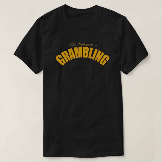 The Infamous GRAMBLING Logo Tee GOLD (Design Front)