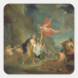 The Infant Bacchus Delivered by Mercury to the Nym Square Sticker
