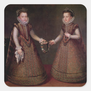 The Infantas Isabella Clara Eugenia Square Sticker