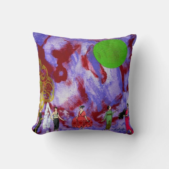 The Infanta's Moonlight Garden Party Cushion (Front)