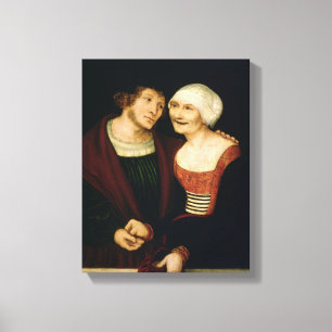 The Infatuated Old Woman Canvas Print