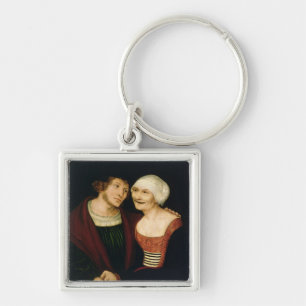 The Infatuated Old Woman Key Ring
