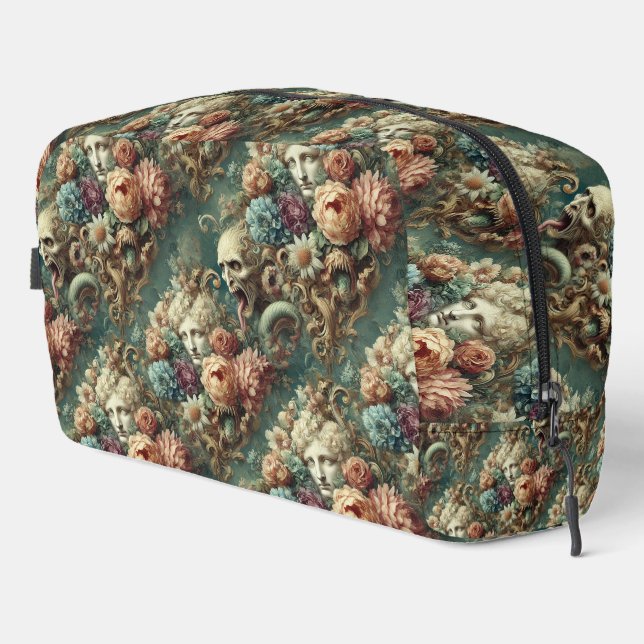 The Infernal Motorcade – Gothic Floral Design Dopp Kit (Right Corner)