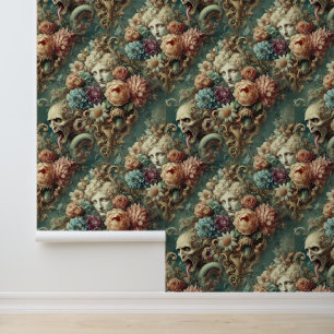 The Infernal Motorcade – Gothic Floral Design Wallpaper