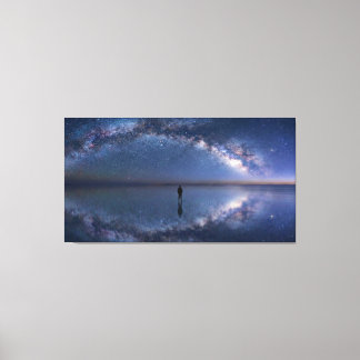 the Infinite Mirror - Salar de Uyuni Milky Way  Canvas Print