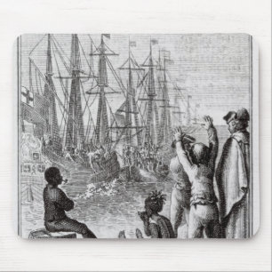 The Inhabitants of Boston Throw Mouse Mat