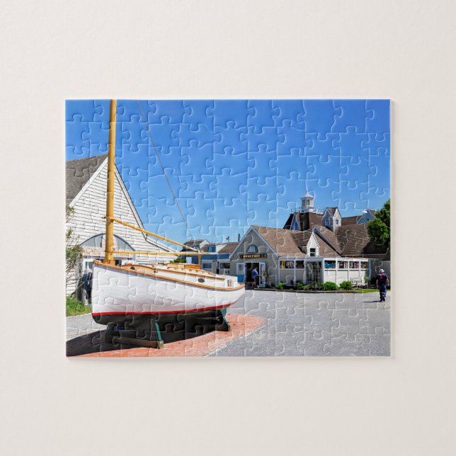 The Inlet  Village at Montauk Point Jigsaw Puzzle (Horizontal)