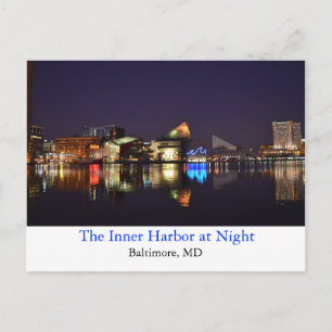 The Inner Harbour at Night Postcard