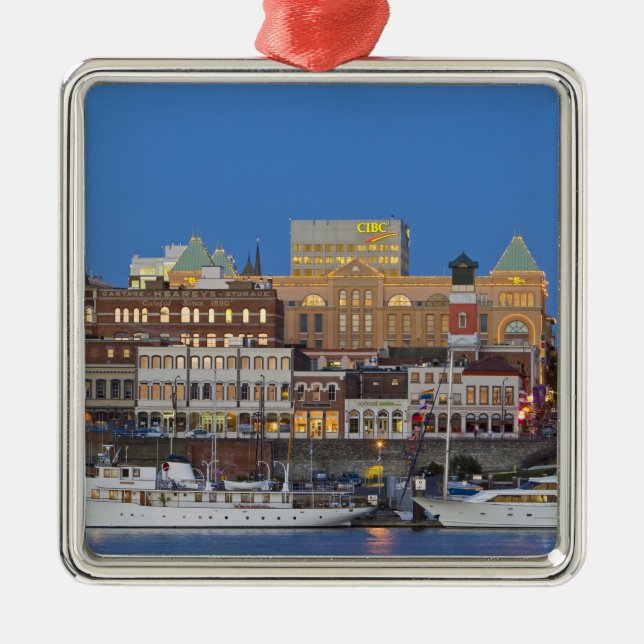 The inner harbour at Victoria British Columbia Metal Tree Decoration (Front)