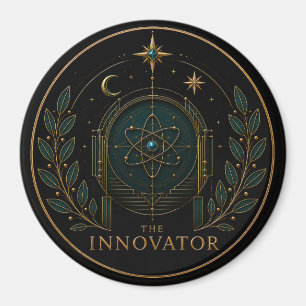 The Innovator Aquarius Archetype Circle Magnet