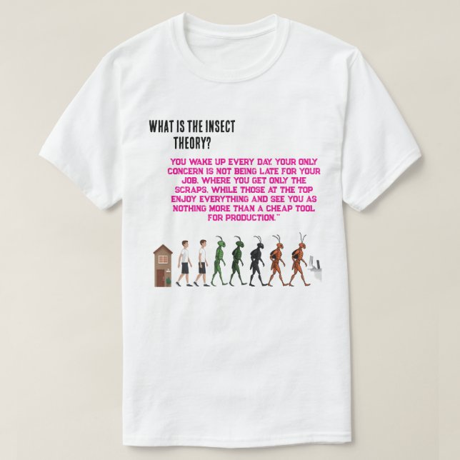 The Insect Theory – Philosophical T-Shirt Design A (Design Front)