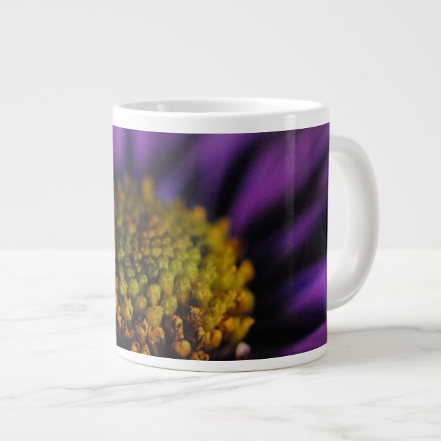 The inside of a purple Flower Jumbo Coffee Mug (Front Right)