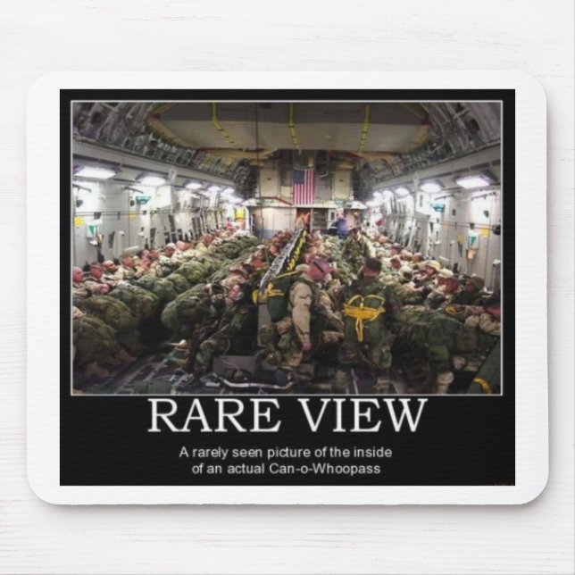 the INSIDE of an actual Can-O-Whoopass Mouse Mat (Front)