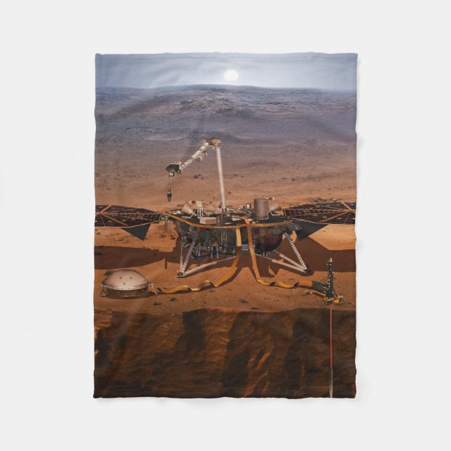 The Insight Lander Fleece Blanket (Front)
