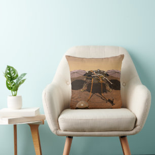 The Insight Lander Operating On Surface Of Mars. Cushion