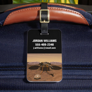 The Insight Lander Operating On Surface Of Mars. Luggage Tag