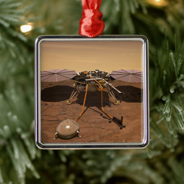 The Insight Lander Operating On Surface Of Mars. Metal Tree Decoration (Tree)