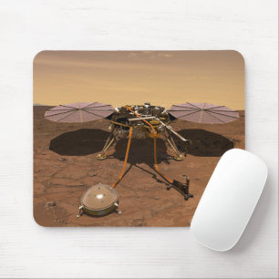 The Insight Lander Operating On Surface Of Mars. Mouse Mat