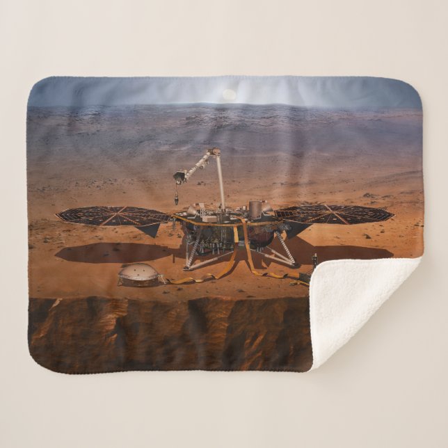The Insight Lander Sherpa Blanket (Front (Horizontal))
