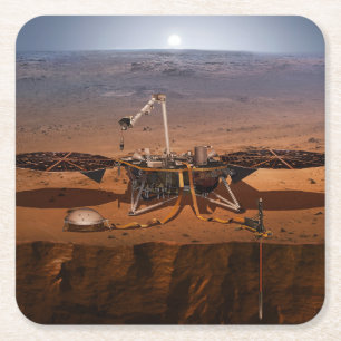 The Insight Lander Square Paper Coaster