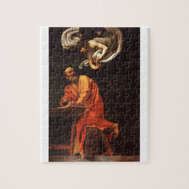 The Inspiration of Saint Matthew, Caravaggio Jigsaw Puzzle (Vertical)