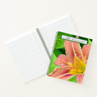 The inspired flower with leaves notebook/ journal. notebook