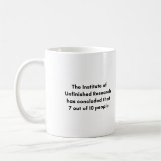 The Institute Of Unfinished Research Has Concluded Coffee Mug