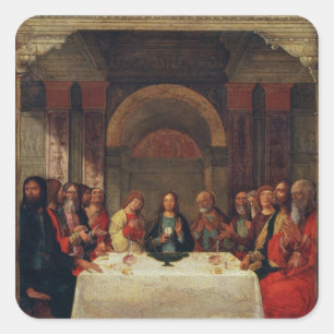 The Institution of the Eucharist, c.1490 Square Sticker