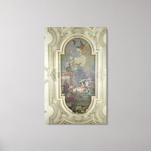 The Institution of the Rosary by St. Dominic (fres Canvas Print