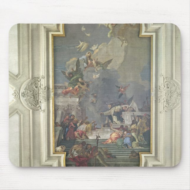 The Institution of the Rosary by St. Dominic (fres Mouse Mat (Front)