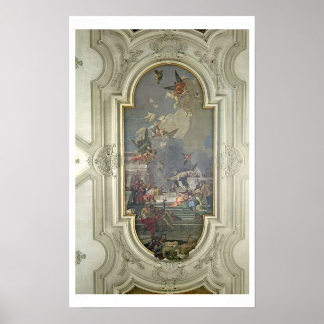 The Institution of the Rosary by St. Dominic (fres Poster (Front)