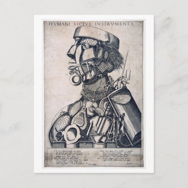 The Instruments of Human Sustenance, Arcimboldo Postcard (Front)