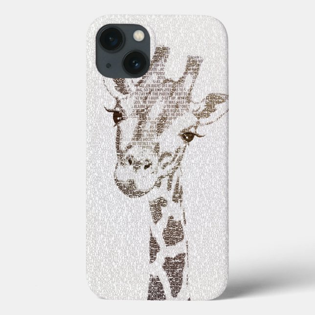 The Intellectual Giraffe - typography art Case-Mate iPhone Case (Back)
