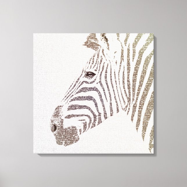 The Intellectual Zebra Canvas Print (Front)