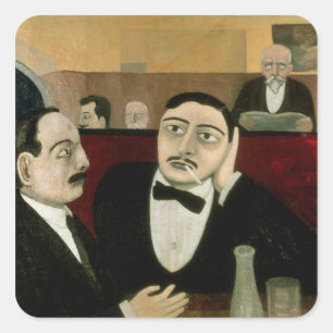 The Intellectuals at the Cafe Rotonde, 1916 Square Sticker