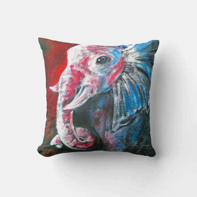 The Intelligent Elegant Elephant Cushion (Front)