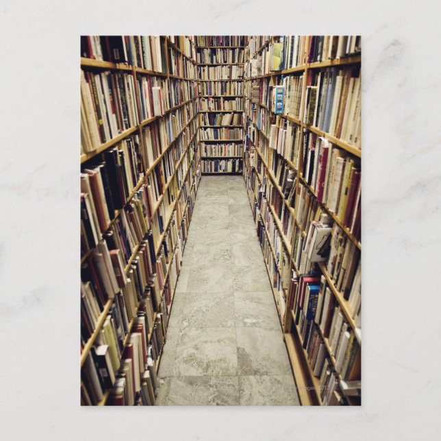 The interior of a second-hand bookshop Sweden. Postcard (Front)