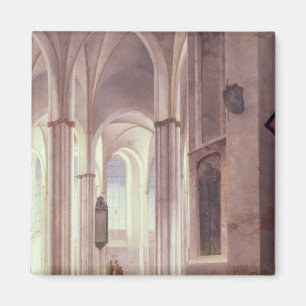 The Interior of the Buurkerk at Utrecht, 1644 Magnet
