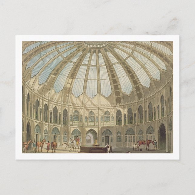 The Interior of the Stables, from 'Views of The Ro Postcard (Front)