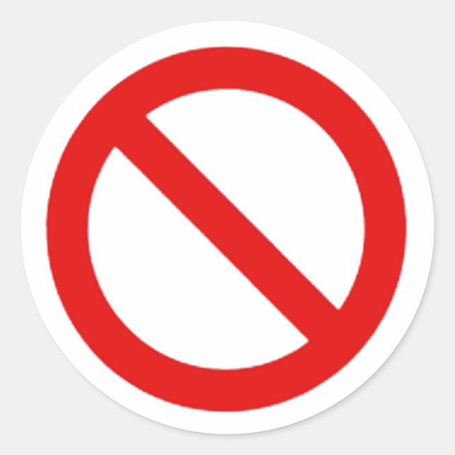 The International No Symbol Classic Round Sticker (Front)