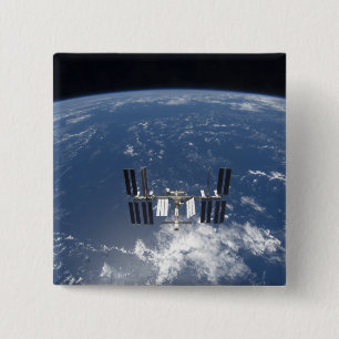 The International Space Station 14 15 Cm Square Badge
