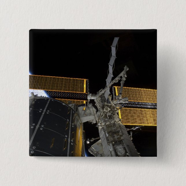 The International Space Station 2 15 Cm Square Badge (Front)