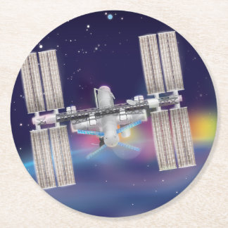 The International Space Station Round Paper Coaster