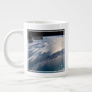 The International Spce Station Above The Atlantic Large Coffee Mug