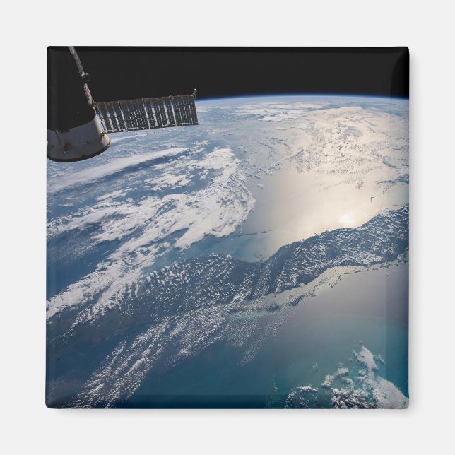 The International Spce Station Above The Atlantic Magnet (Front)